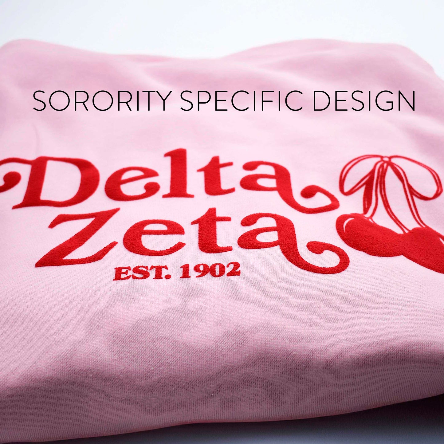 Kappa Alpha Theta Hooded Sweatshirt with Cherries and Sorority Name