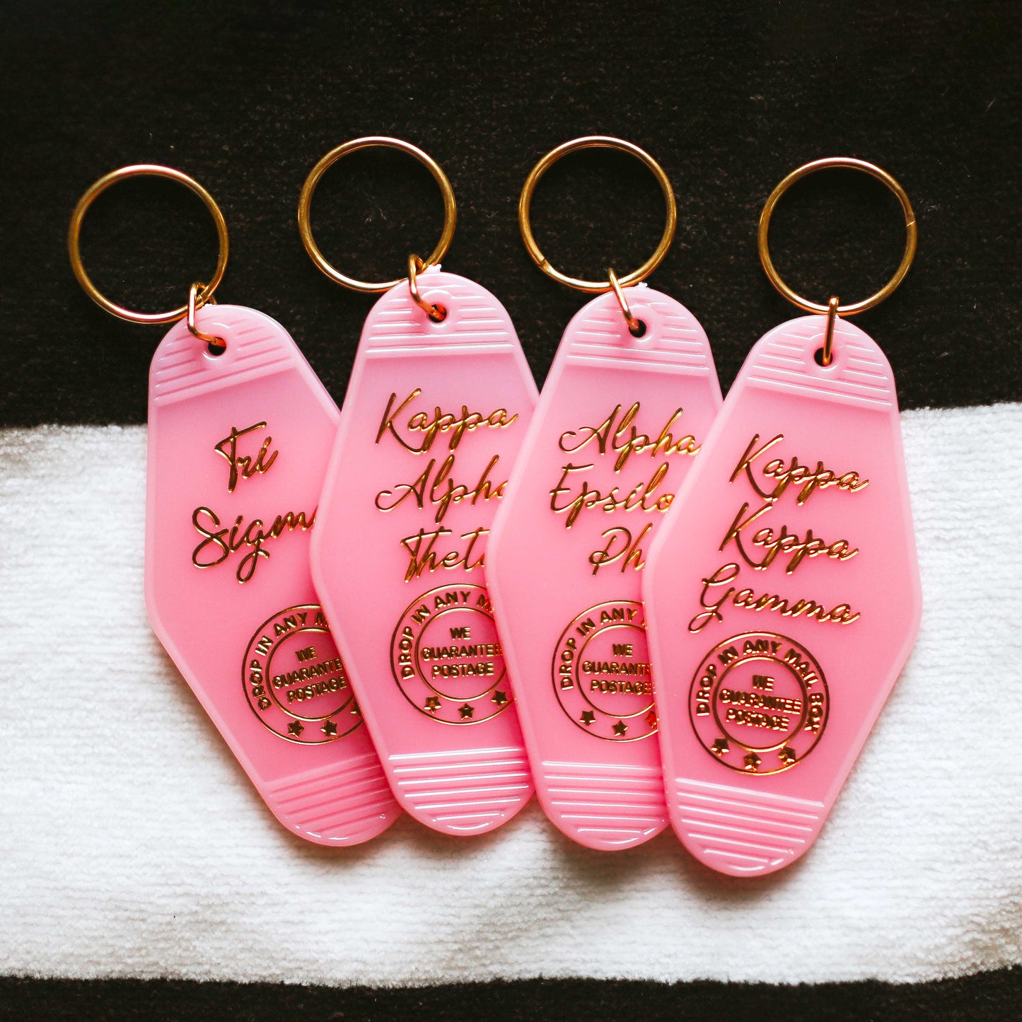 Alpha Sigma Alpha Motel Keychain