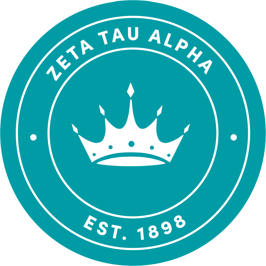 Zeta Tau Alpha Sorority Car Decal Sticker- Full Color Circle Logo