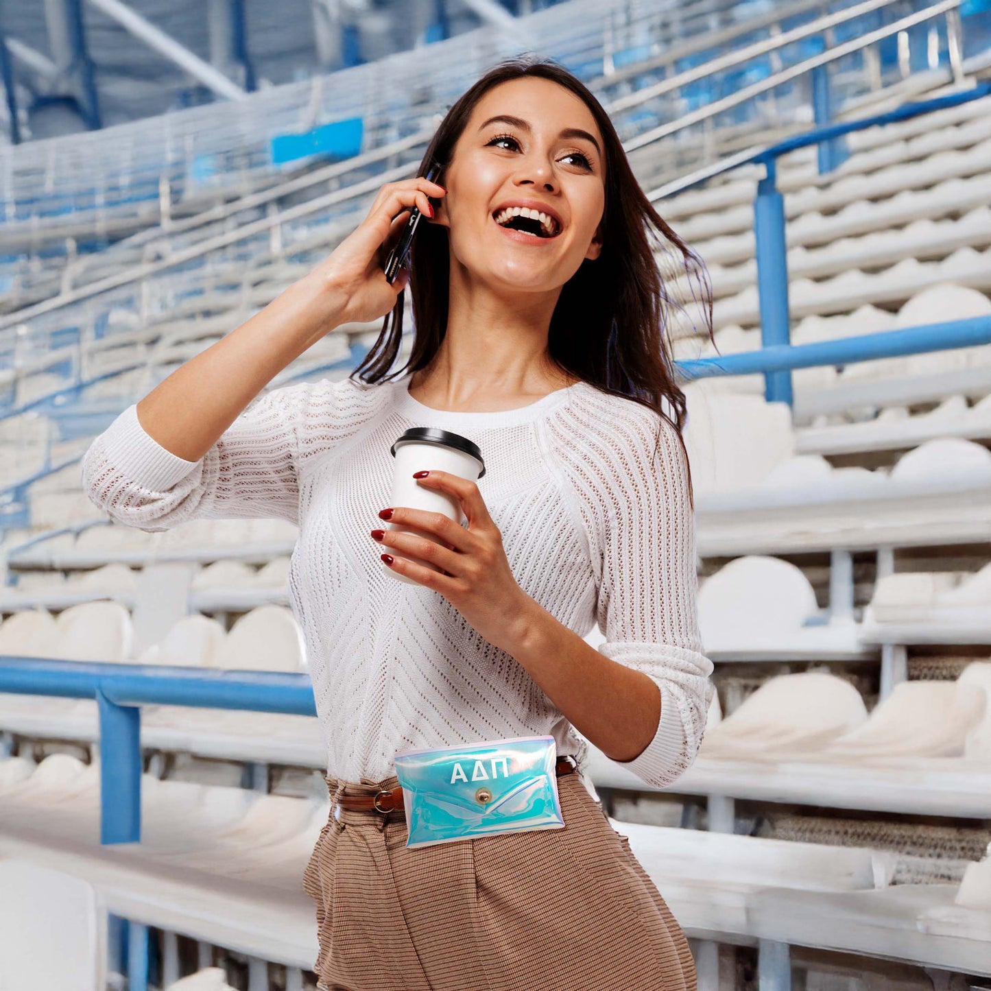 Alpha Gamma Delta Holographic Belted Fanny Pack
