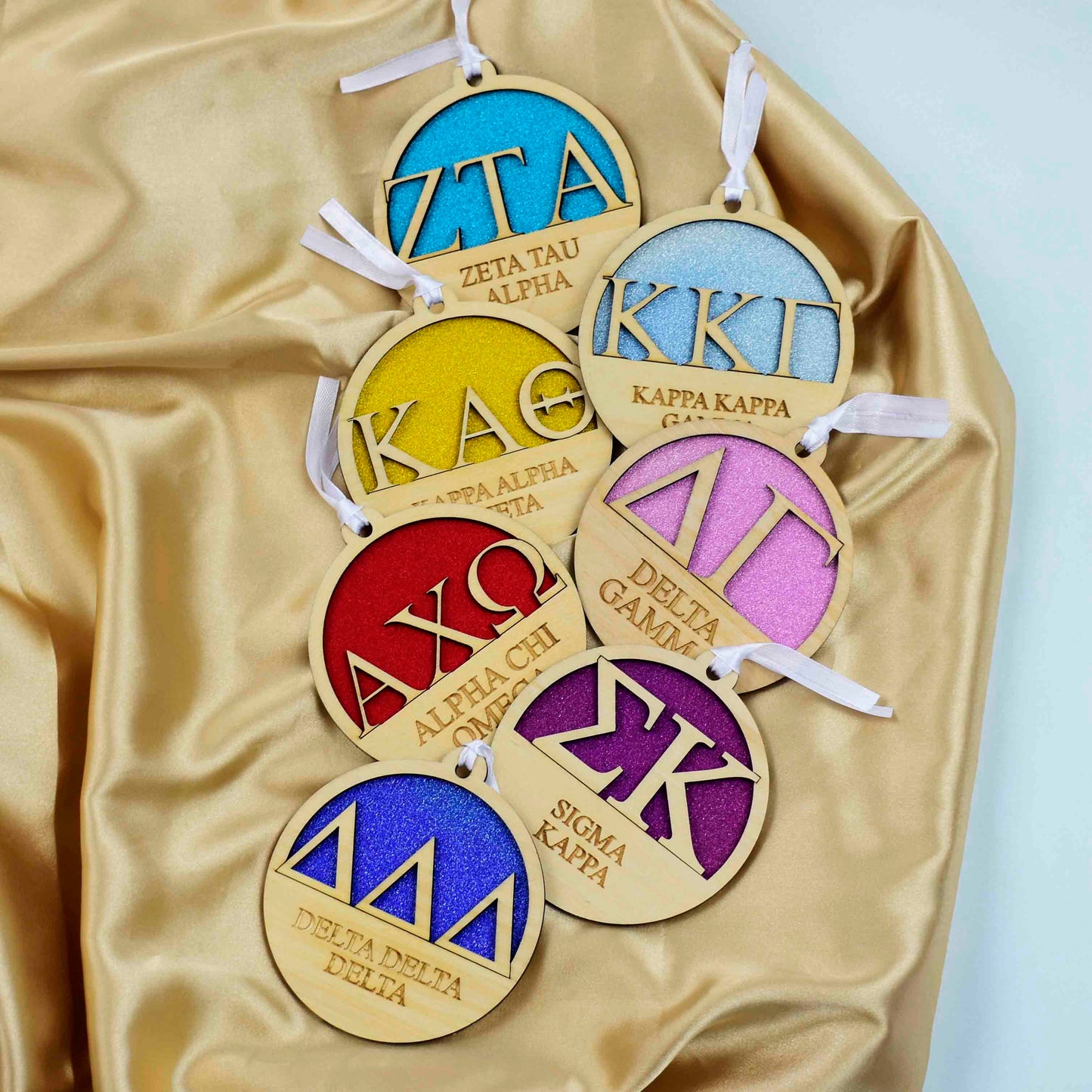 Pi Beta Phi - Laser Carved Ornament - 3" Round