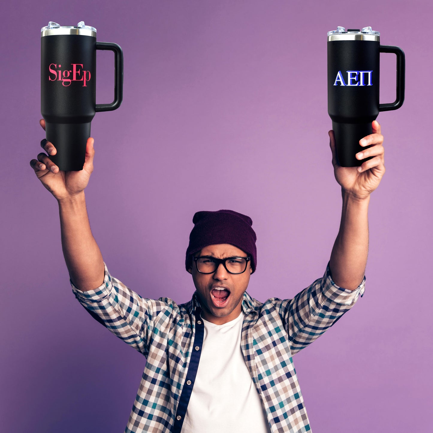 Phi Delta Theta Fraternity 40oz Stainless Steel Tumbler with Handle