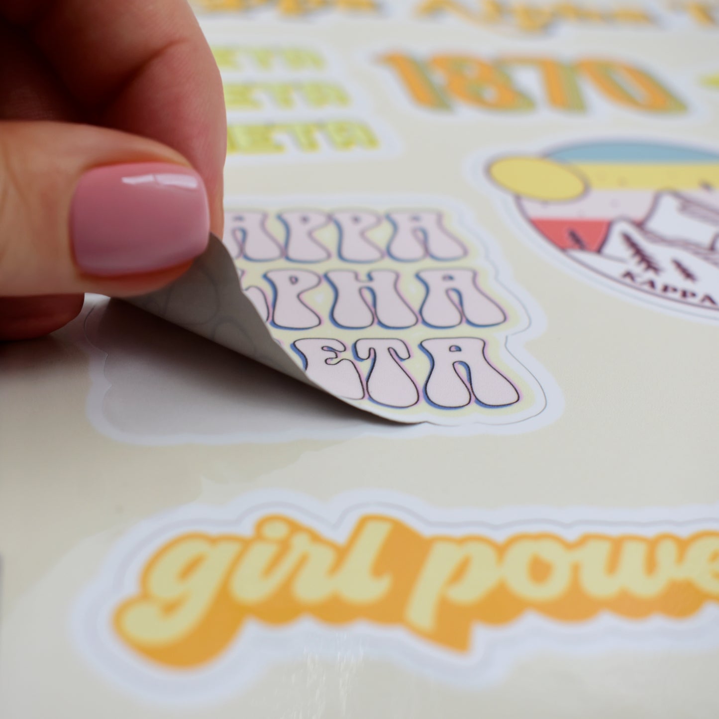Alpha Phi Girl Power Sticker Sheet