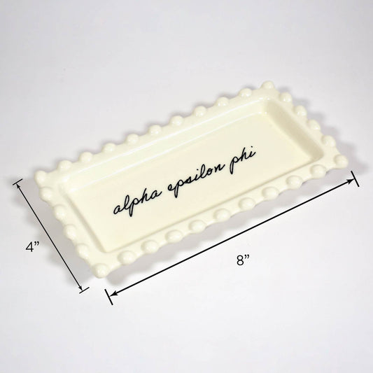 Sigma Sigma Sigma Jewelry Dish - Rectangular Cursive Script Sorority Name