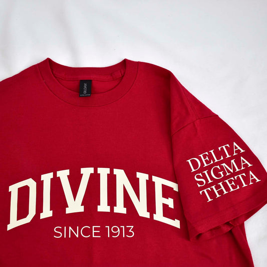 Delta Sigma Theta Sorority T-Shirt- Divine and Sorority Name Design