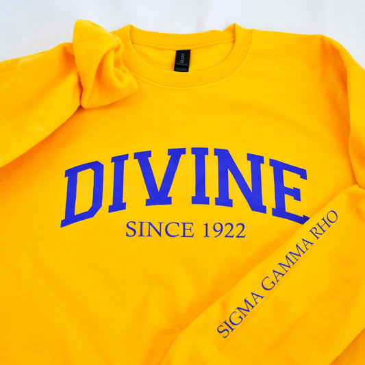Sigma Gamma Rho Sorority Sweatshirt- Divine and Sorority Name Design