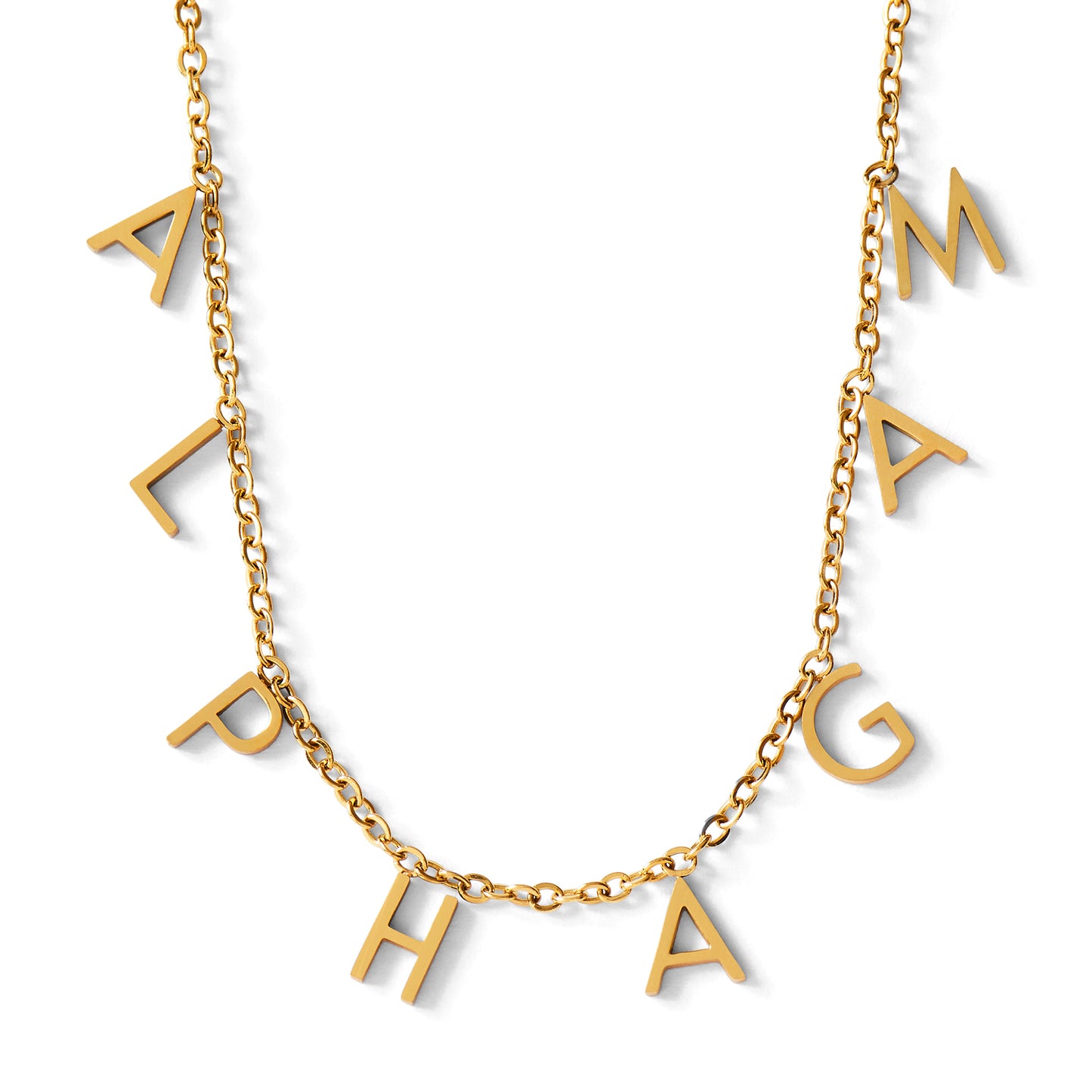 Alpha Gamma Delta Name Necklace