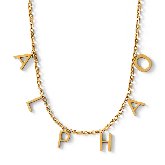Alpha Omicron Pi Name Necklace