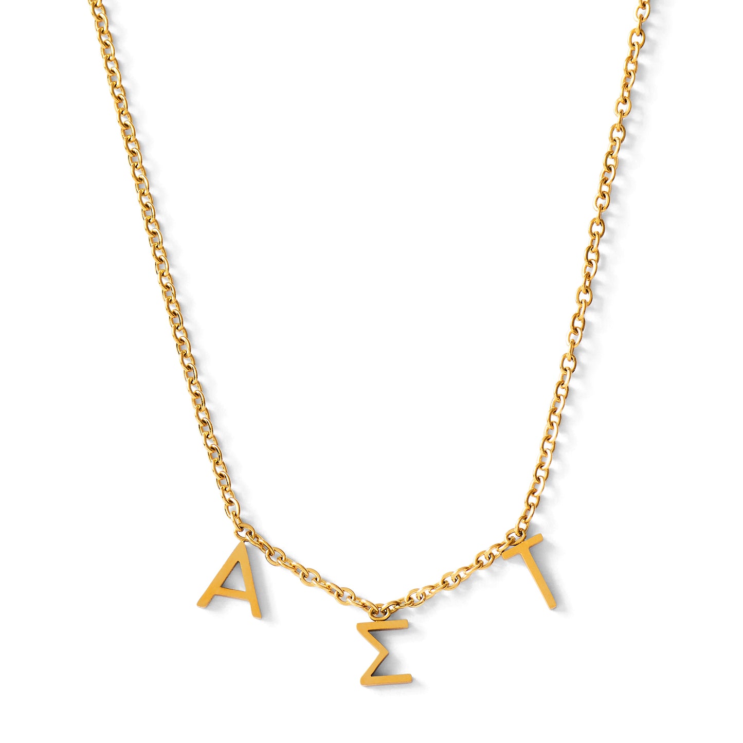 Alpha Sigma Tau Name Necklace
