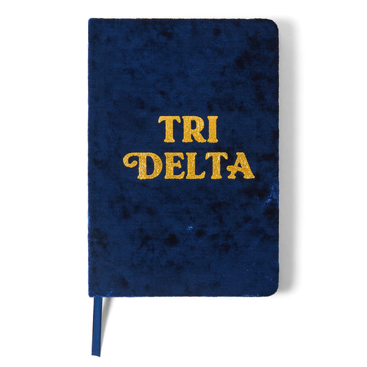 Delta Delta Delta Velvet Notebook with Gold Foil Imprint