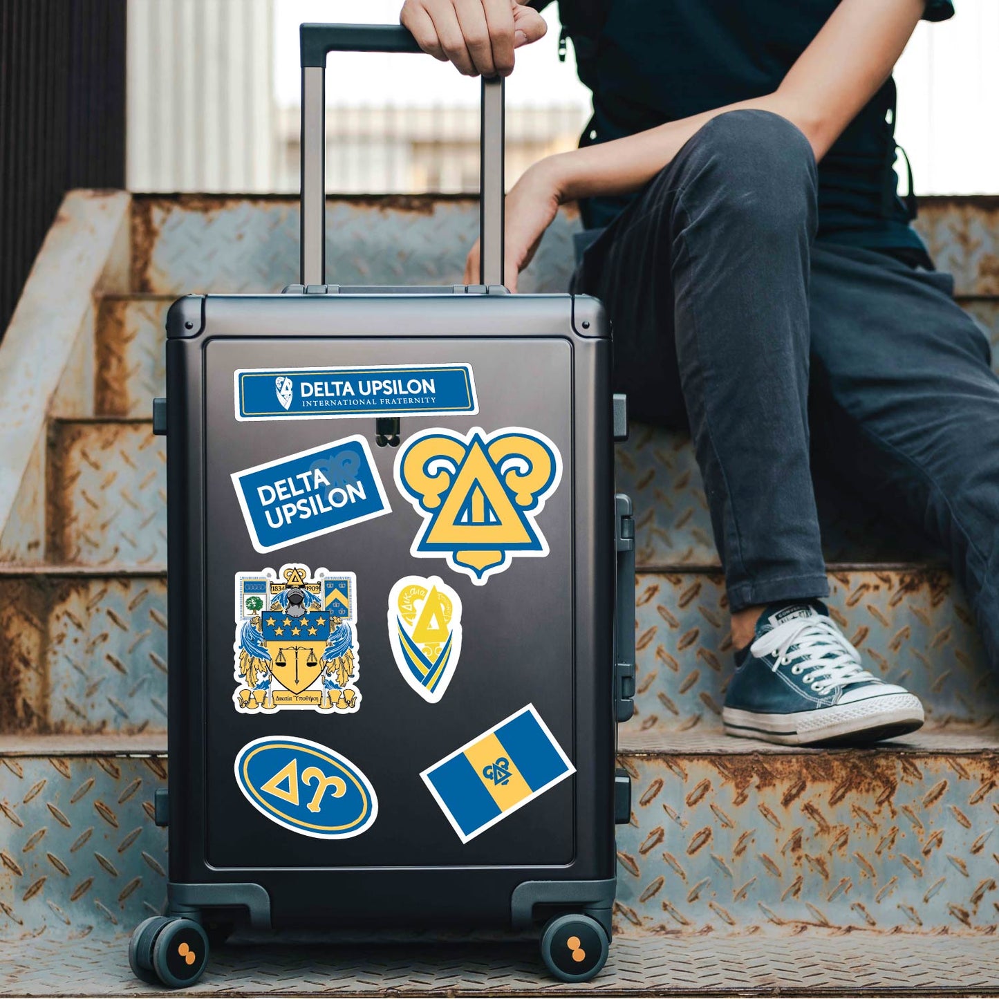 Delta Upsilon Fraternity Sticker Sheet- Brand Focus