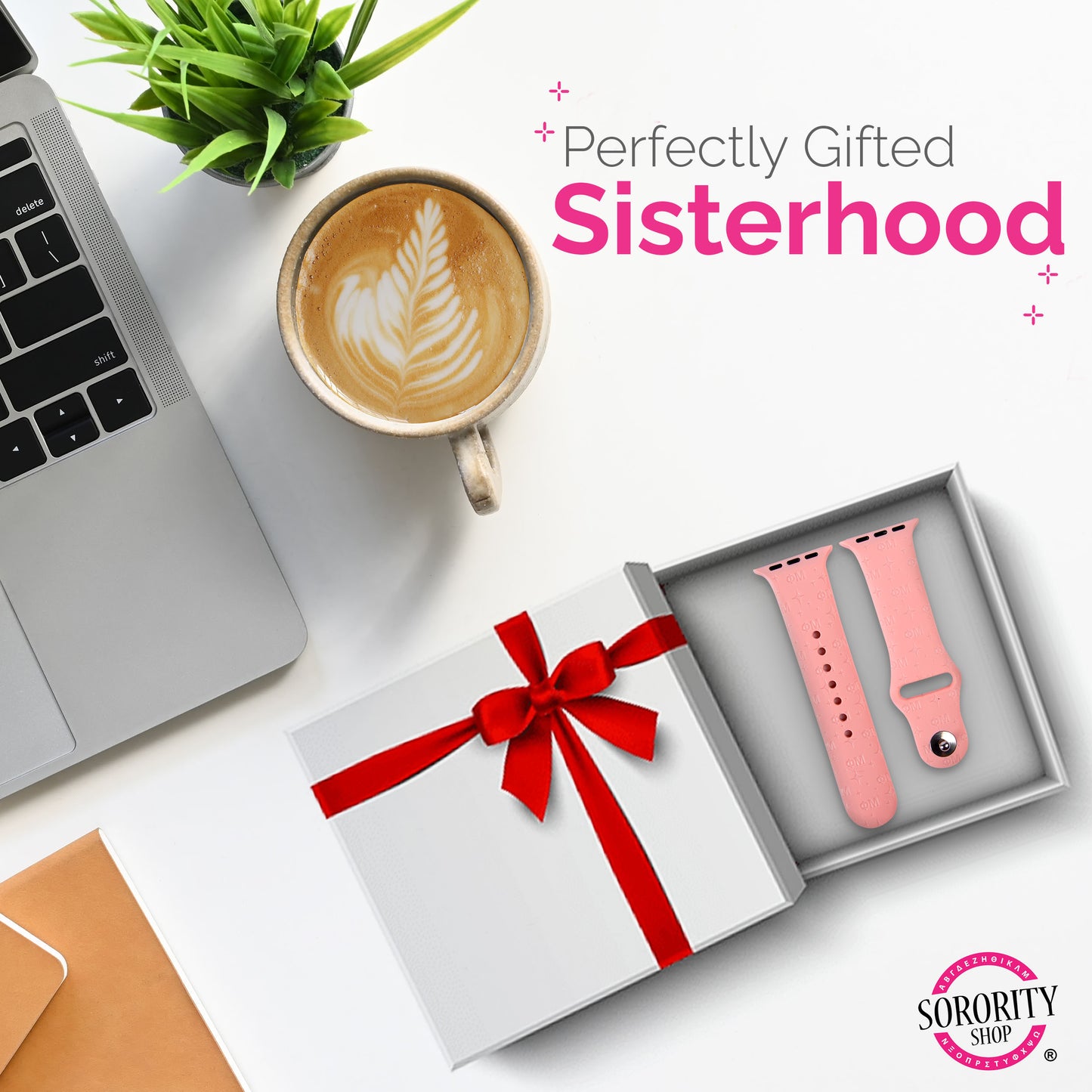 Phi Mu Smart Watch Band, Compatible with Apple Watch