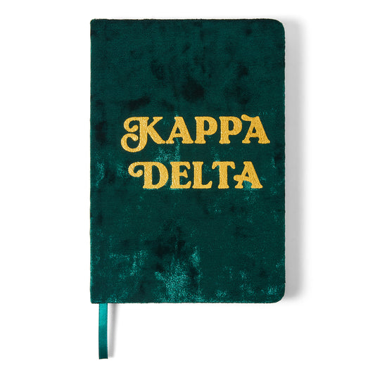Kappa Delta Velvet Notebook with Gold Foil Imprint
