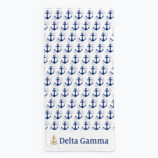 Delta Gamma Beach Towel- Lightweight Brand Design