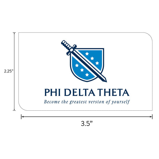 Phi Delta Theta Fraternity Sticker Sheet- Brand Focus