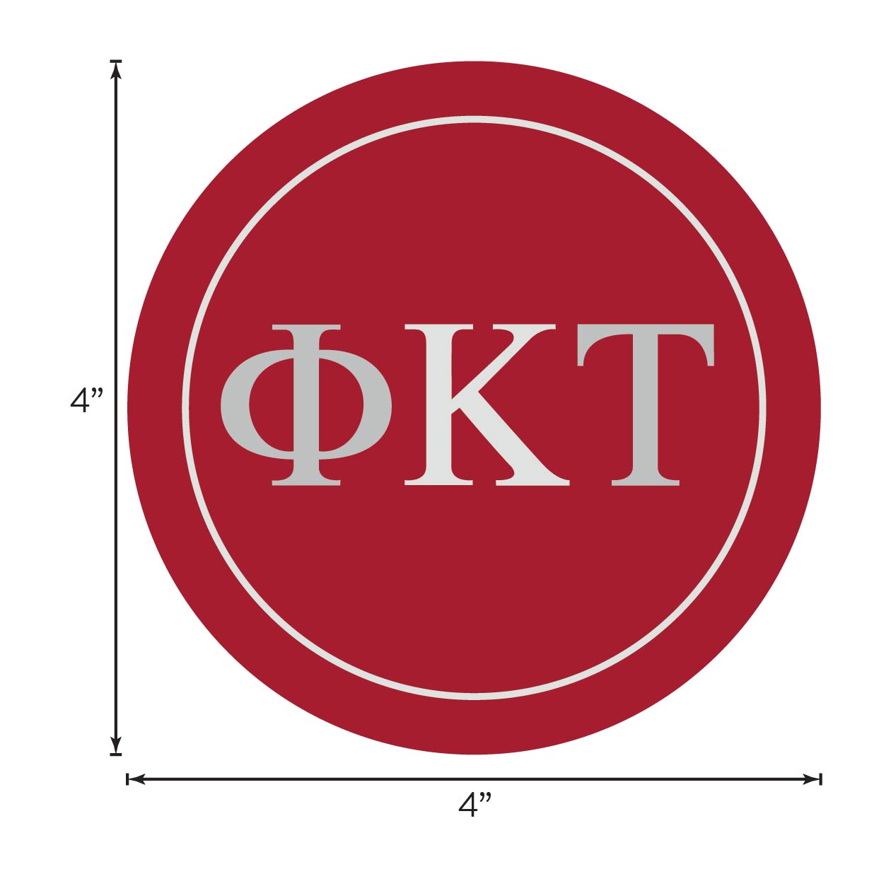 Phi Kappa Tau Fraternity Car Decal Sticker- Full Color Circle Logo