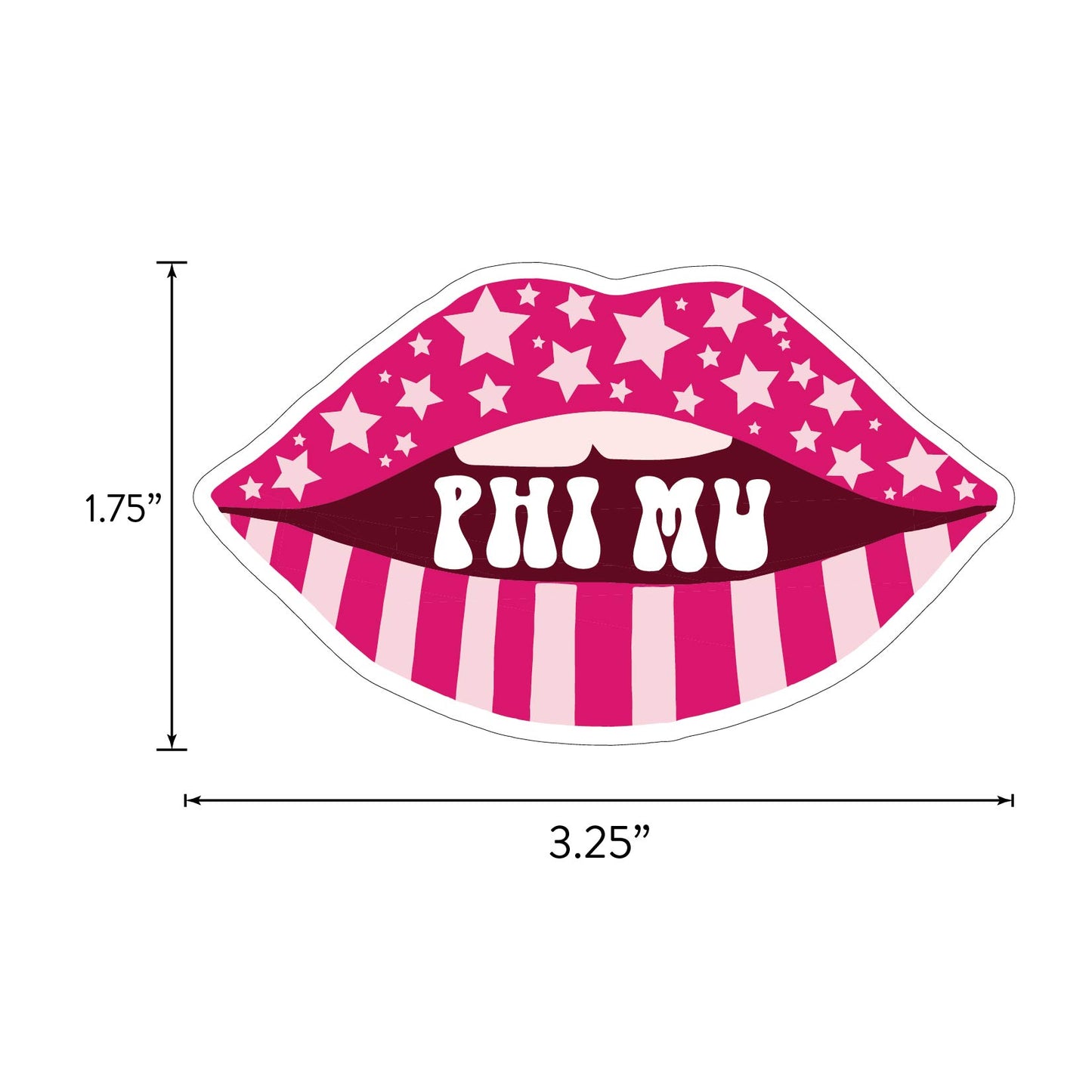 Phi Mu Girl Power Sticker Sheet