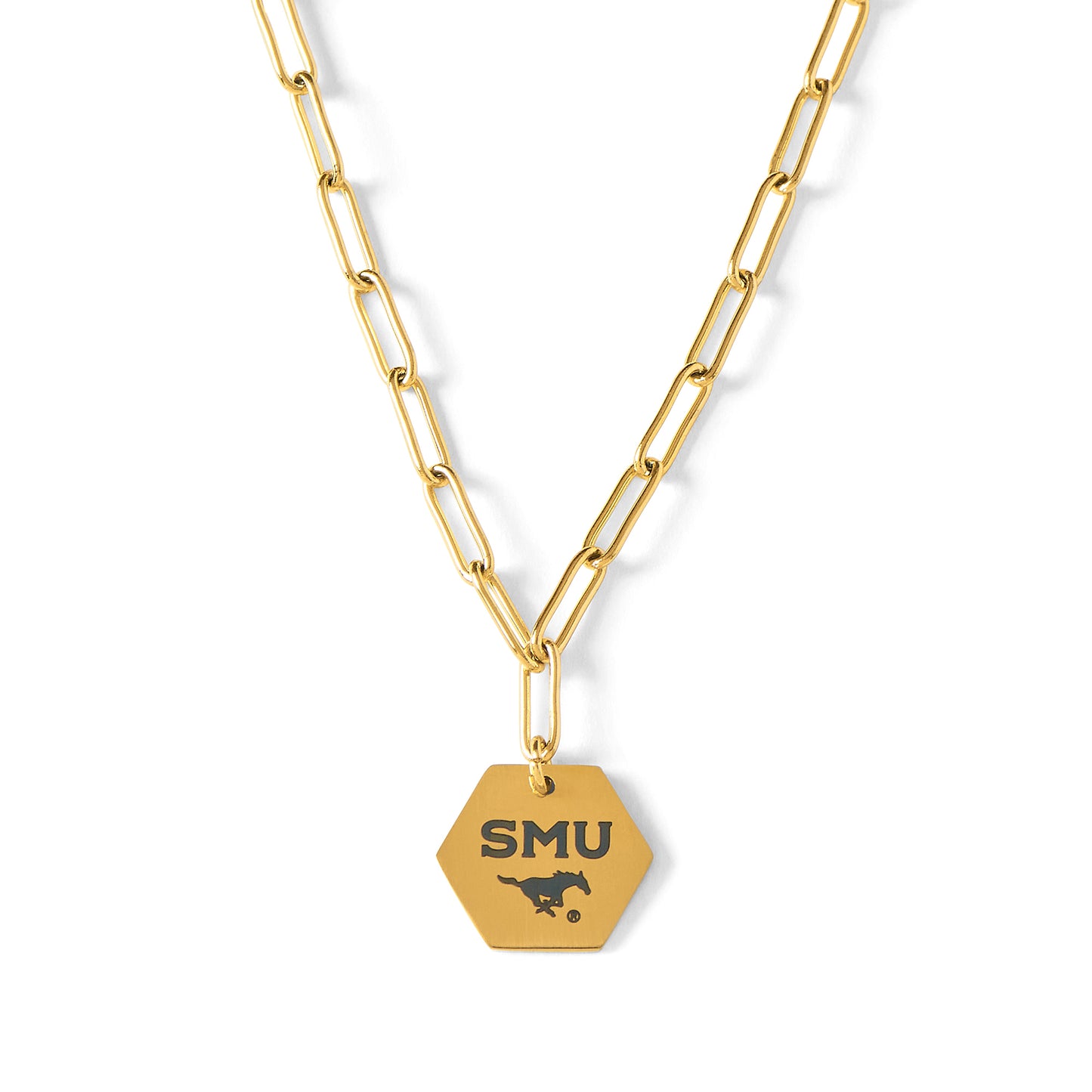 Southern Methodist University Paperclip Necklace