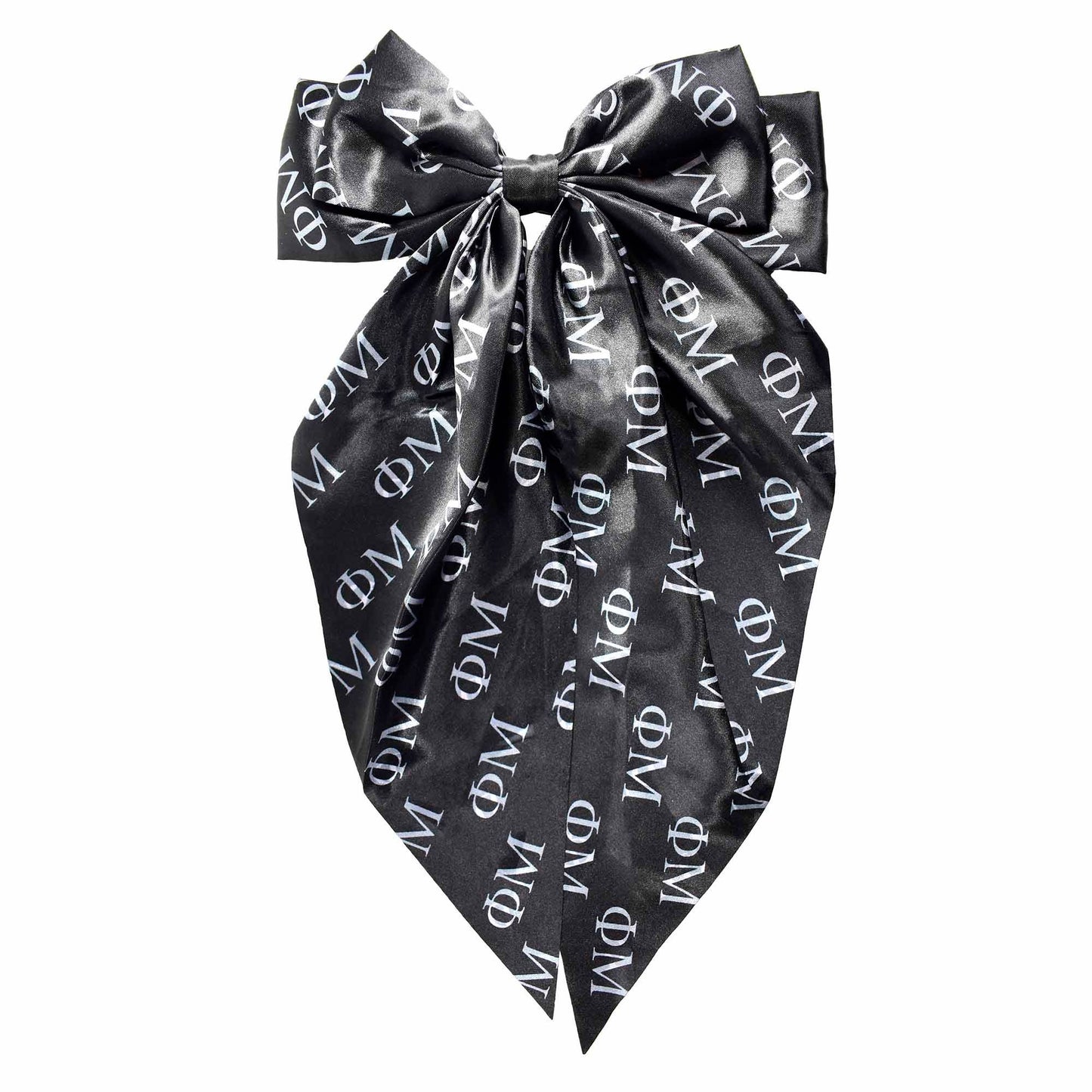 Phi Mu Greek Letters Hair Bow