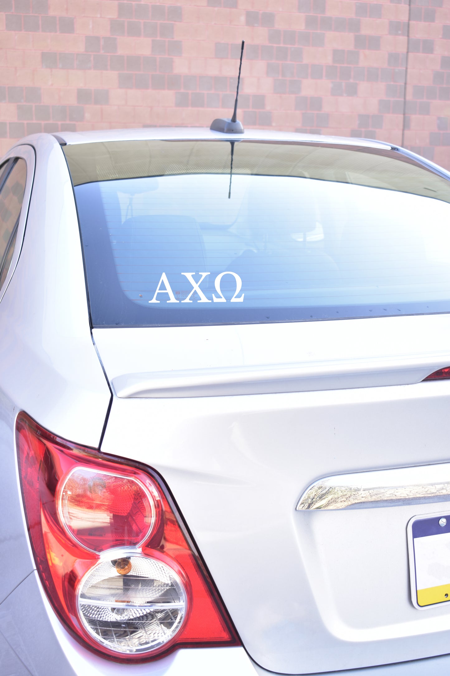 Alpha Chi Omega Car Decal Sticker- Greek Letters Design