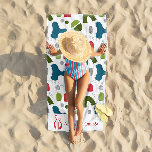 Alpha Chi Omega Beach Towel- Lightweight Brand Design