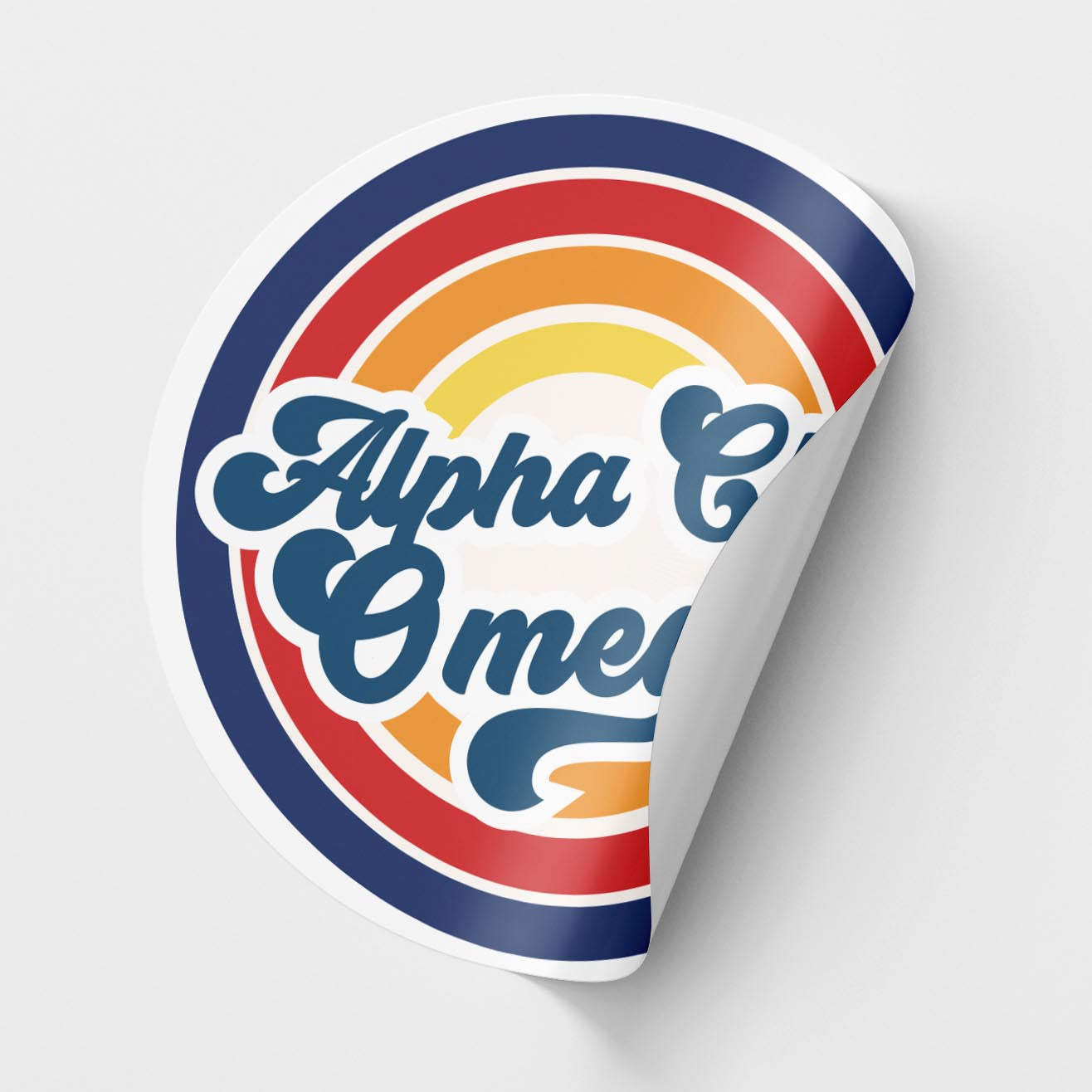 Alpha Chi Omega Retro Sticker Sheet