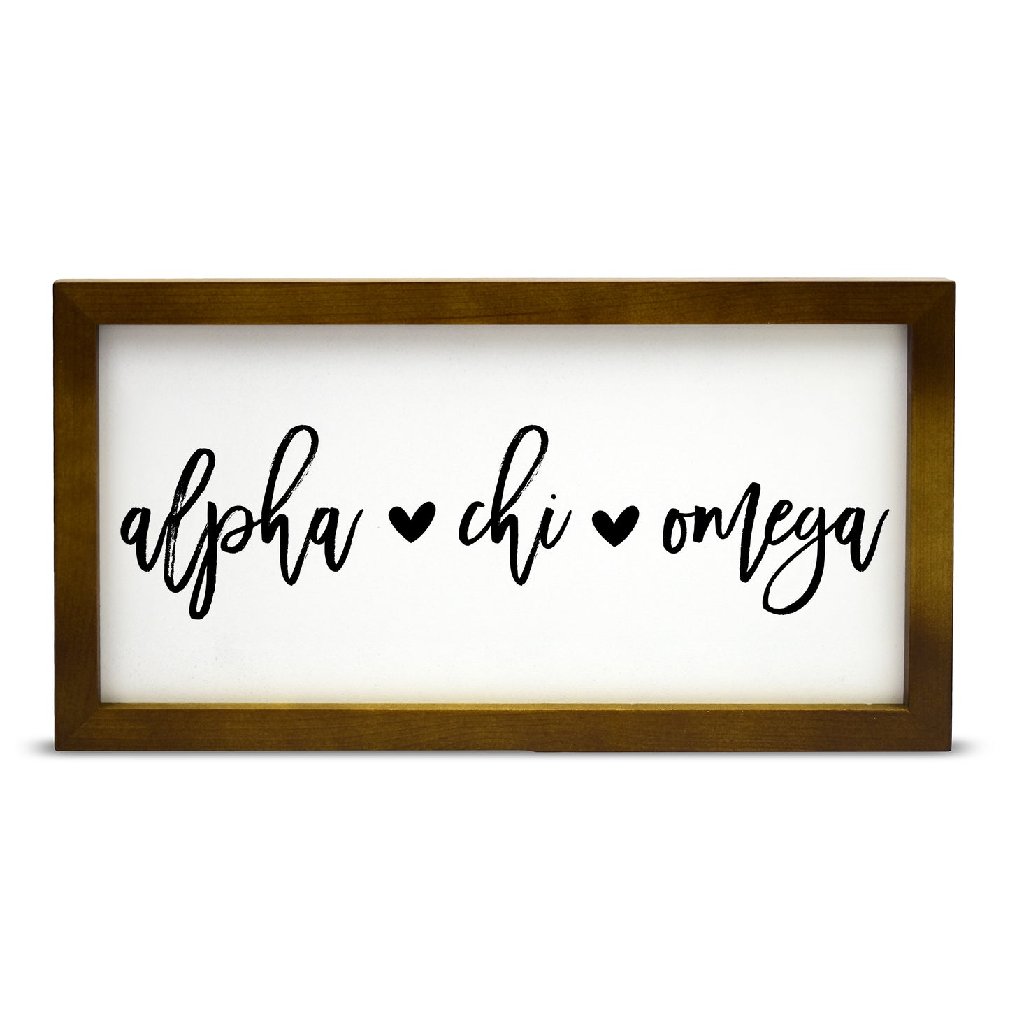 Alpha Chi Omega Script Wooden Sign