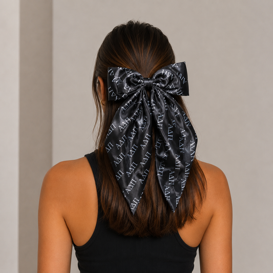 Alpha Delta Pi Greek Letter Hair Bow