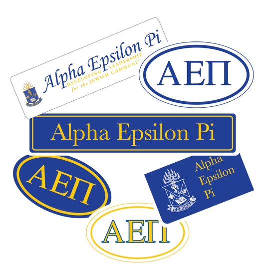 Alpha Epsilon Pi Fraternity Sticker Sheet- Brand Focus