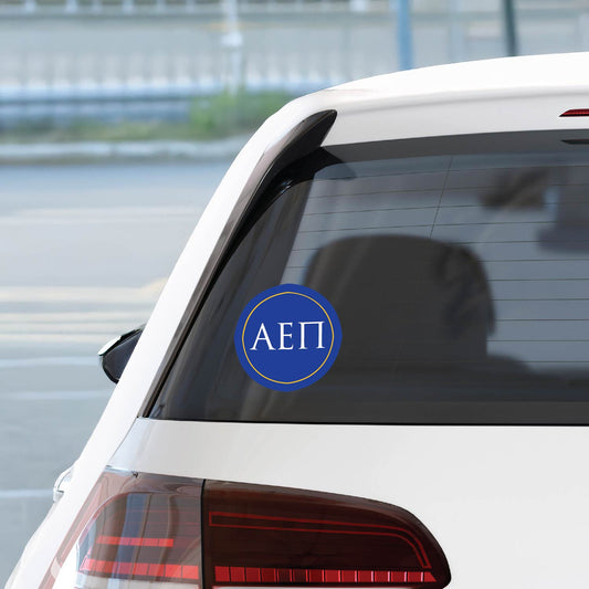Alpha Epsilon Pi Fraternity Car Decal Sticker- Full Color Circle Logo