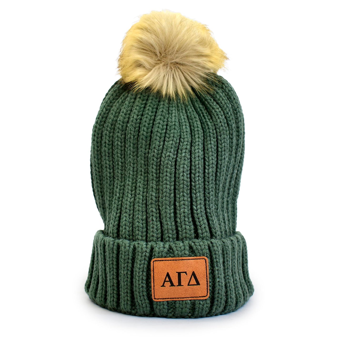 Alpha Gamma Delta Pom Pom Beanie Hat