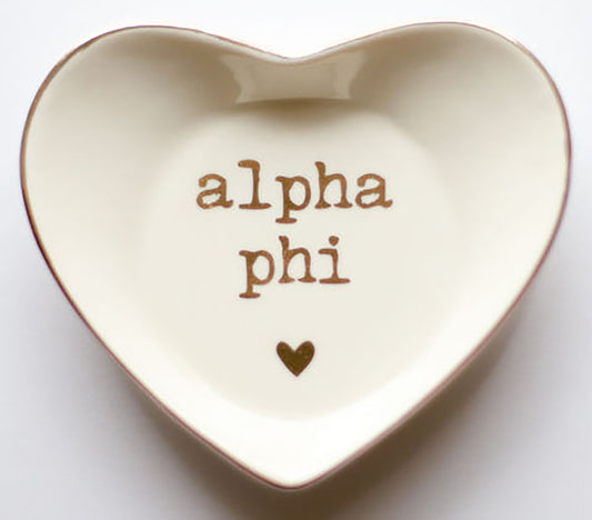 Alpha Phi Ceramic Ring Dish
