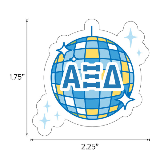 Alpha Xi Delta Sticker Sheet - Western Disco Design