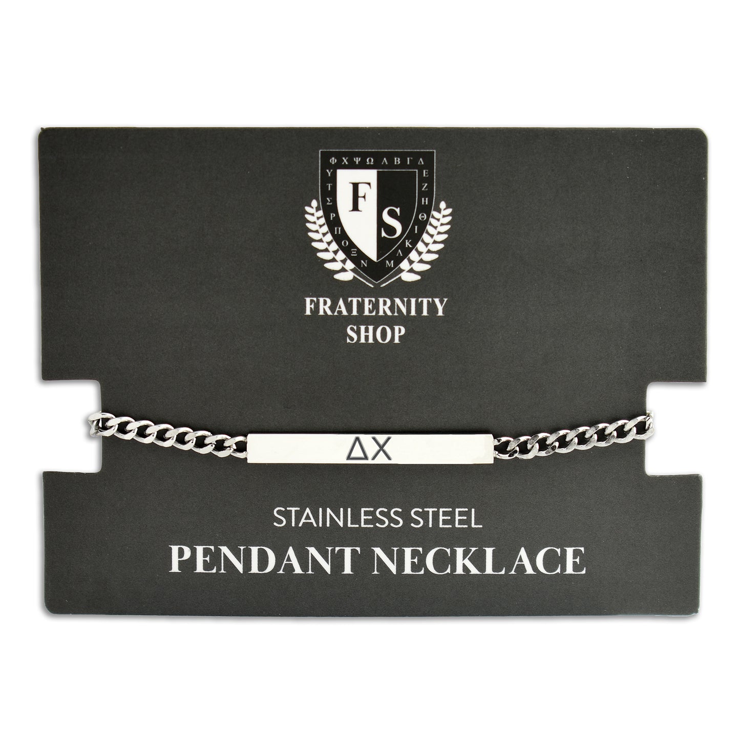 Delta Chi Fraternity Necklace- Greek Letters Pendant