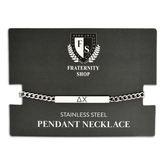 Delta Chi Fraternity Necklace- Greek Letters Pendant