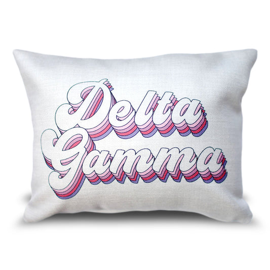Delta Gamma Retro Throw Pillow