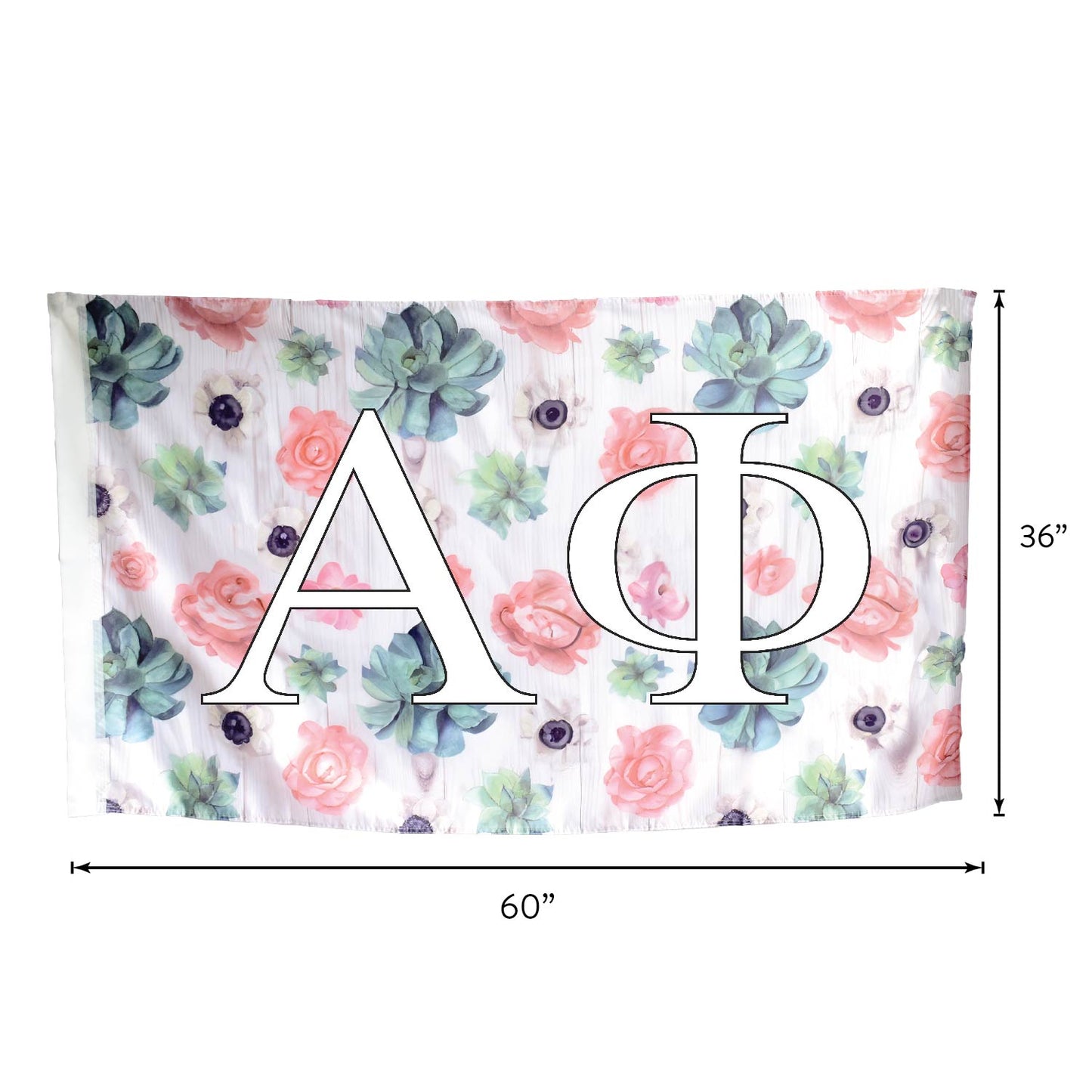 Phi Mu Succulent Flag