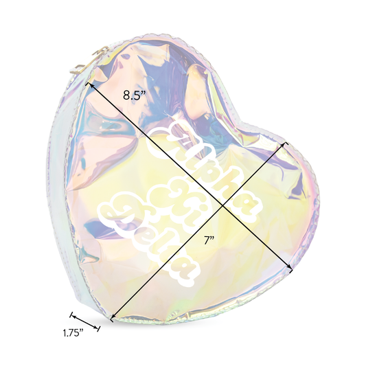 Delta Phi Epsilon Heart Shaped Makeup Bag