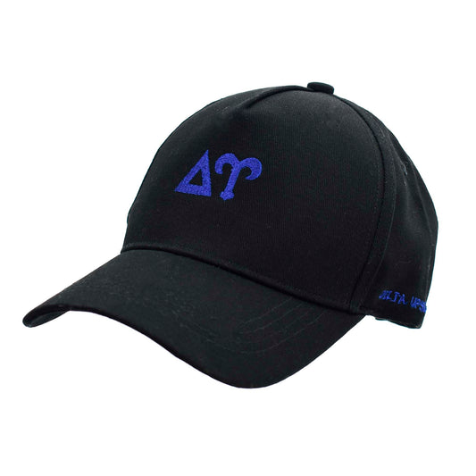 Delta Upsilon Baseball Cap- Brushed Cotton 5-Panel Black Hat