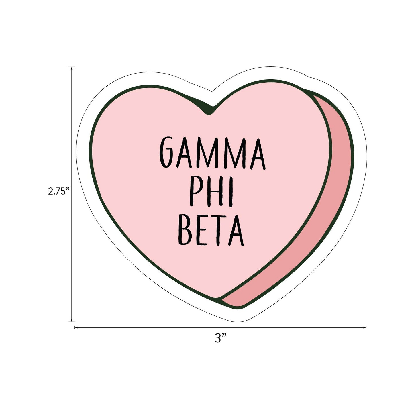 Gamma Phi Beta- Sticker Sheet- Love Theme
