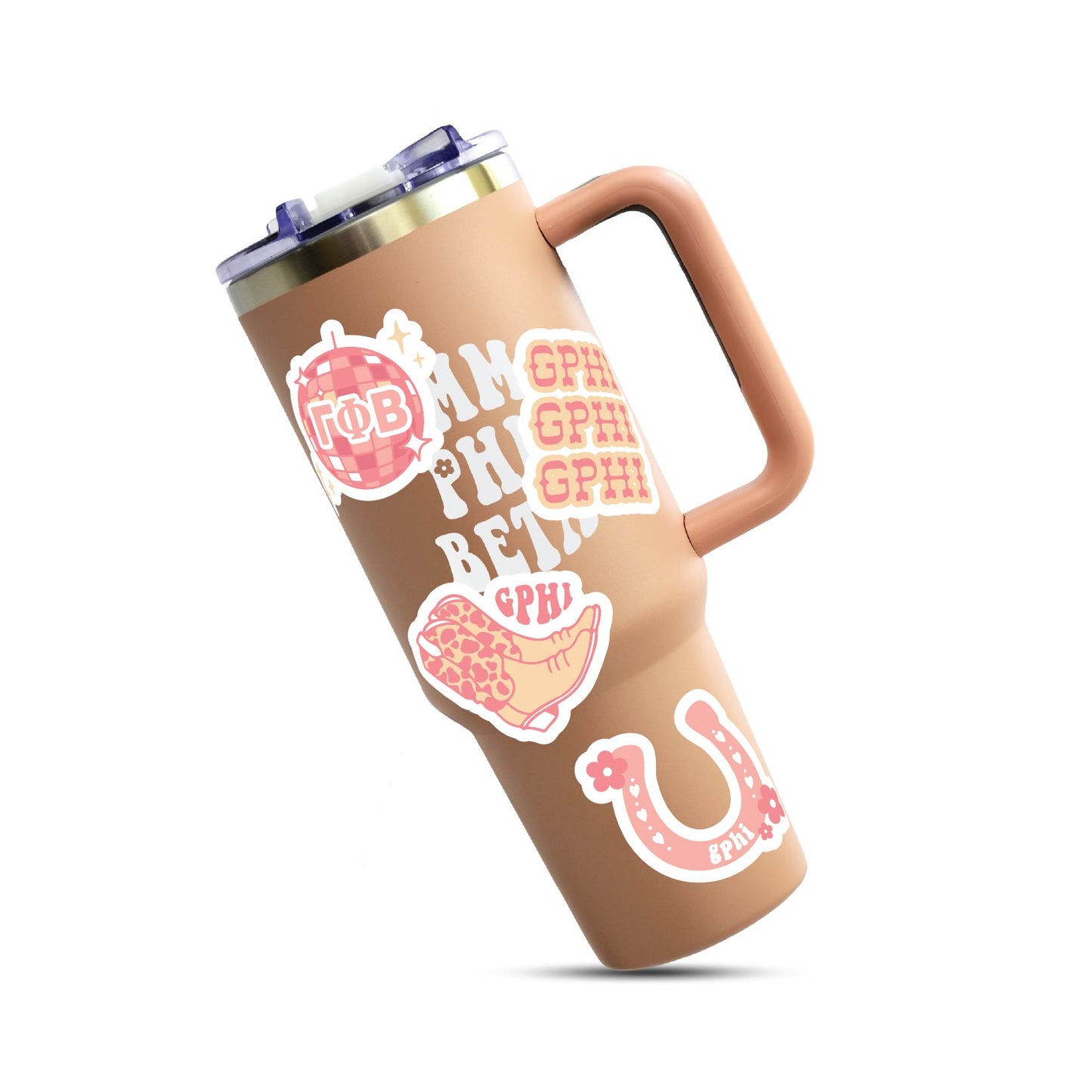 Gamma Phi Beta Sticker Sheet - Western Disco Design