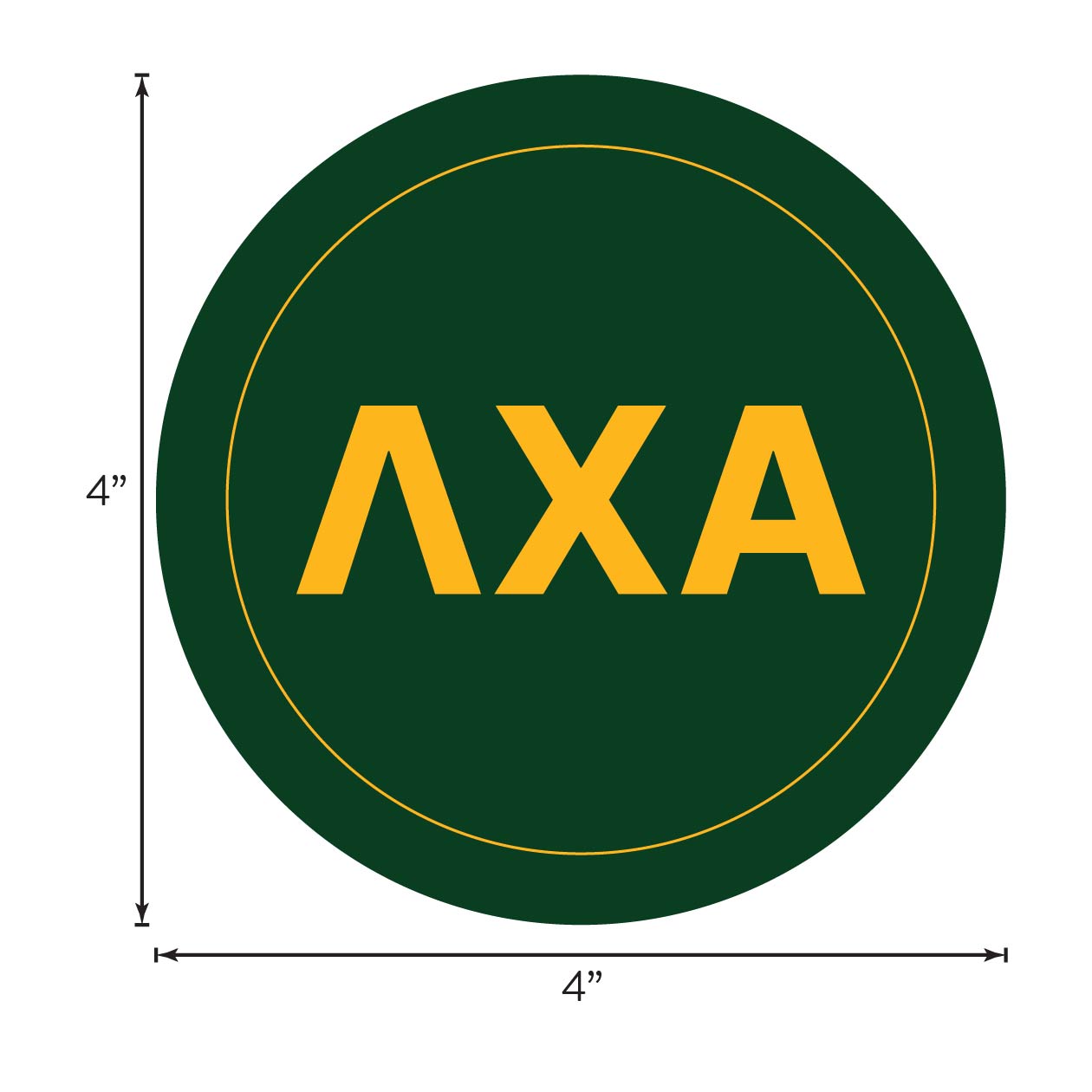 Lambda Chi Alpha Fraternity Car Decal Sticker- Full Color Circle Logo
