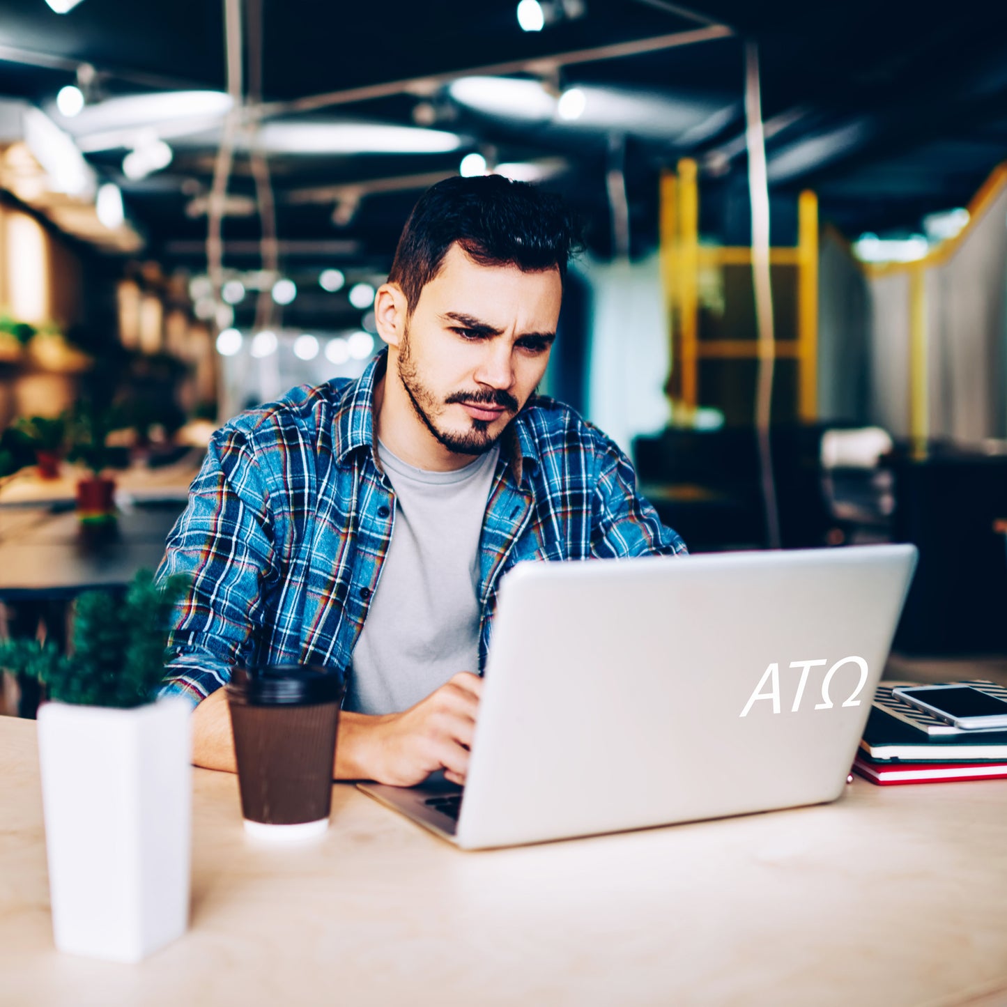 Alpha Tau Omega Fraternity Car Decal Sticker- Greek Letters Design