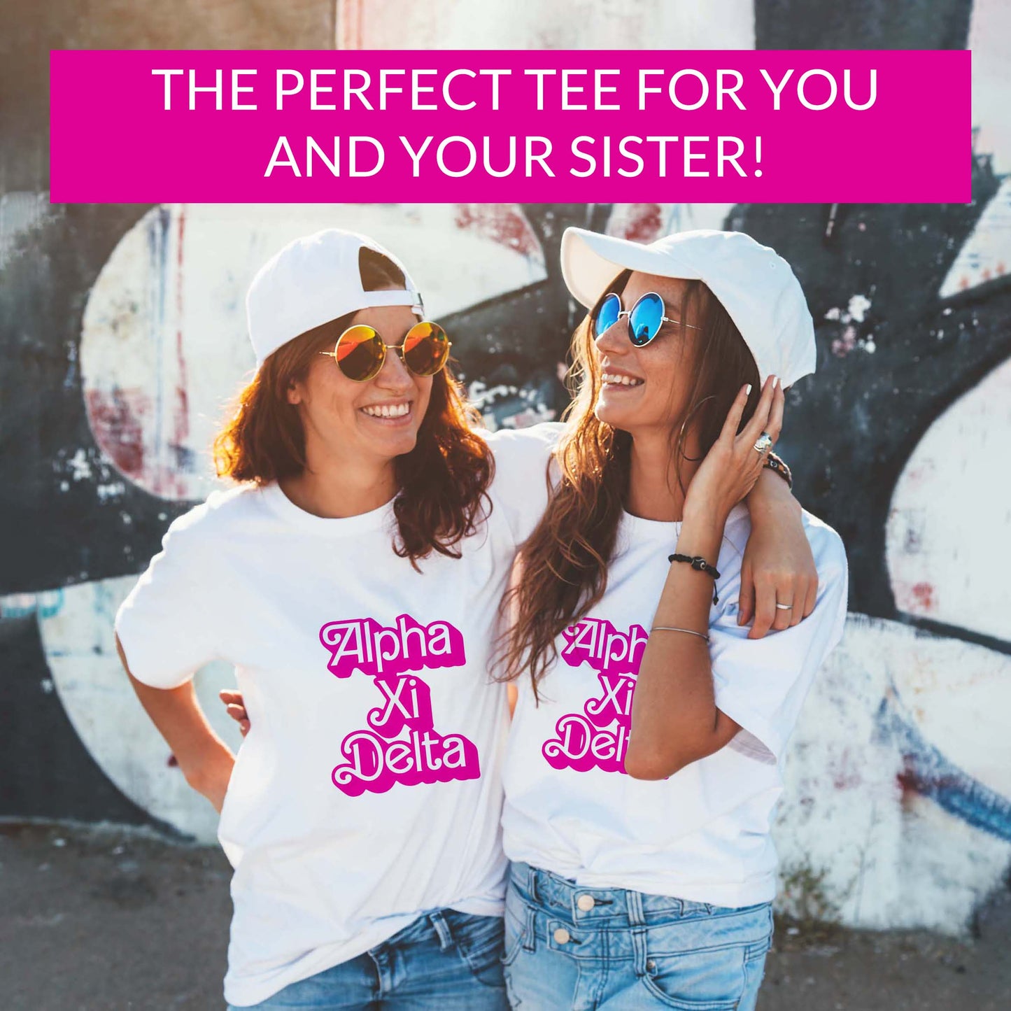 Phi Mu T-Shirt- Retro Dolly Sorority Name Design, Relaxed Fit