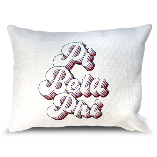 Pi Beta Phi Retro Throw Pillow