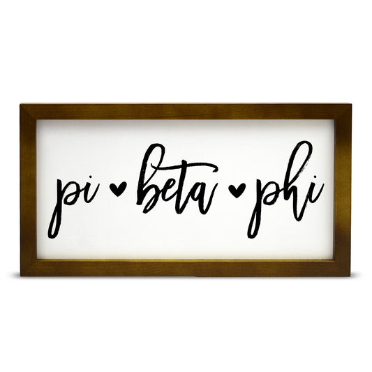 Pi Beta Phi Script Wooden Sign