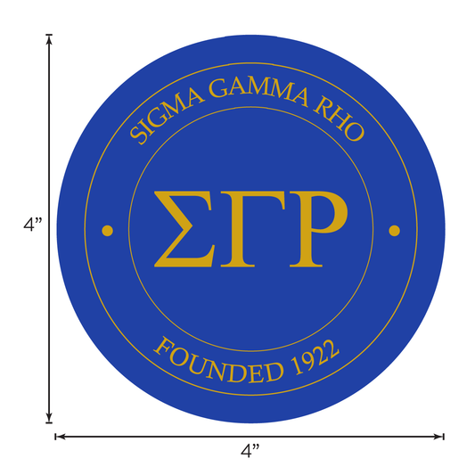 Sigma Gamma Rho Sorority Car Decal Sticker- Full Color Circle Logo
