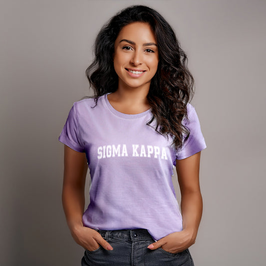 Sigma Kappa Sorority T-Shirt- Varsity Design
