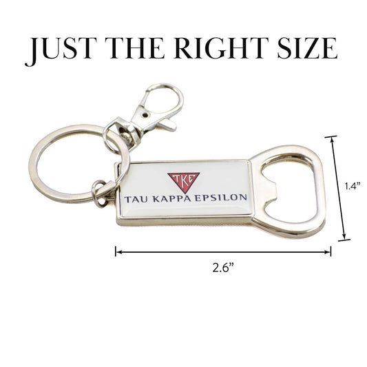 Kappa Alpha Fraternity Keychain with Flat Bottle Opener