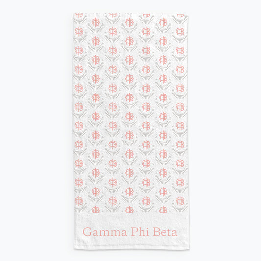 Gamma Phi Beta Beach Towel- Lightweight Brand Design